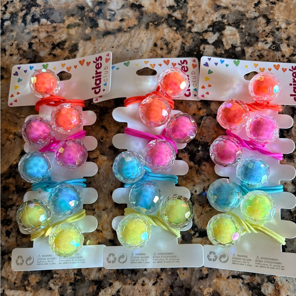 Claire's Neon Hair Tie Collection Set of 3